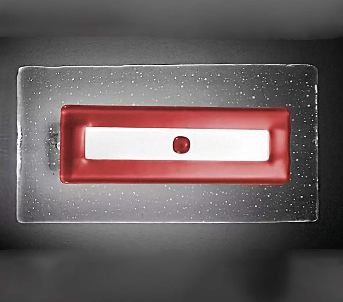 Applique-vetro-rosso-Familamp-COOPER-351-AP-3650LM-LED-integrato-lampada-parete-moderna-artigianale