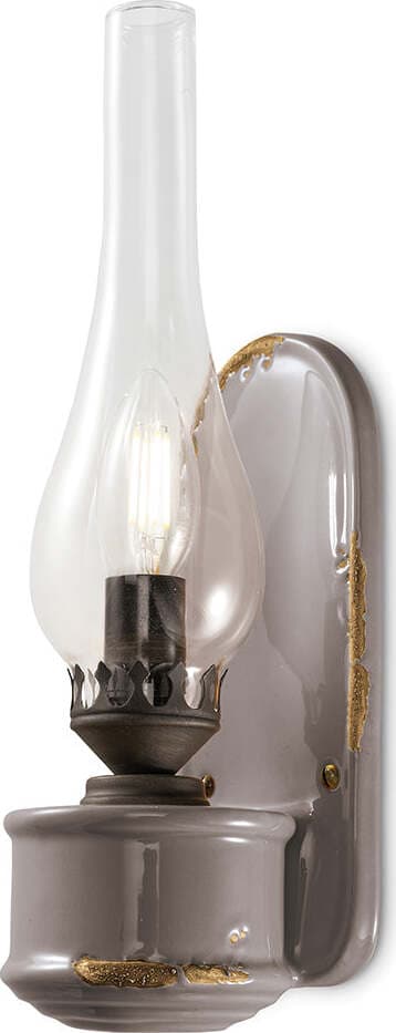 Applique-Vintage-Candela-Ceramica-Tortora-1-Luce-E14
