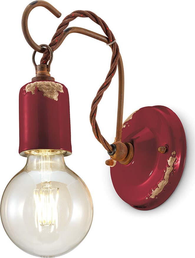 Applique-Vintage-Ceramica-Bordeaux-Con-Filamento-1-Luce-E27