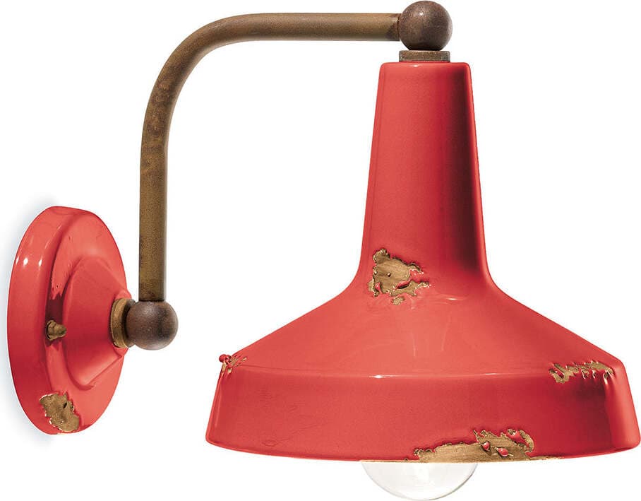 Applique-Vintage-Ceramica-Rossa-Curva-1-Luce-E27