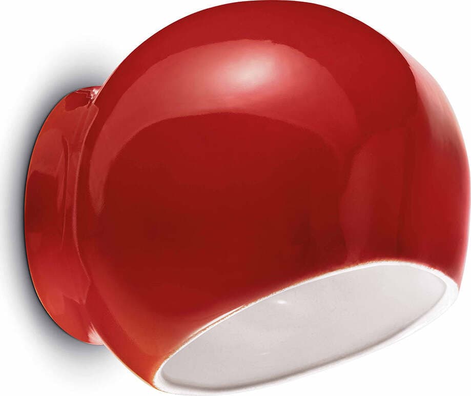 Applique-Vintage-Decò-Ayrton-Ceramica-Rosso-1-Luce-E27