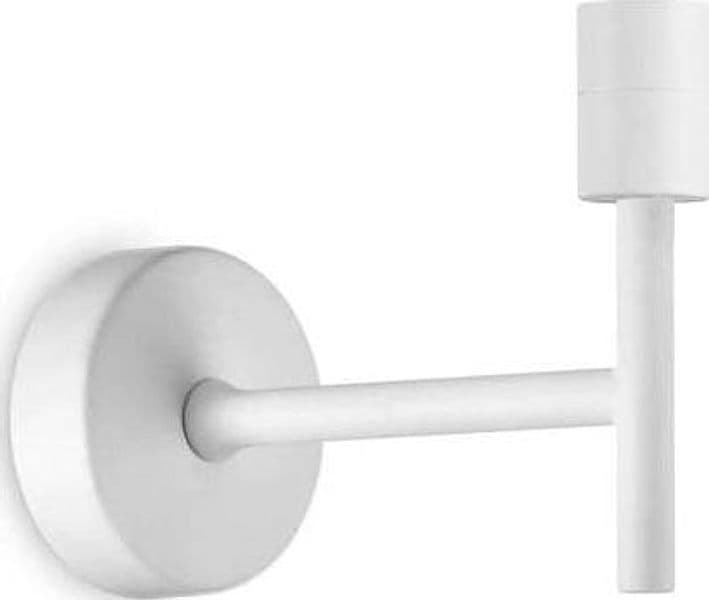 Appliques---Lampade-Da-Parete-Set-Metallo-Bianco-1-Luce-E27