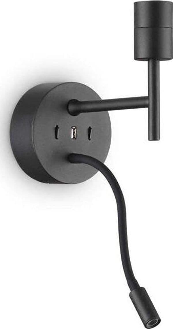 Appliques---Lampade-Da-Parete-Set-Metallo-Nero-2-Luci-E27