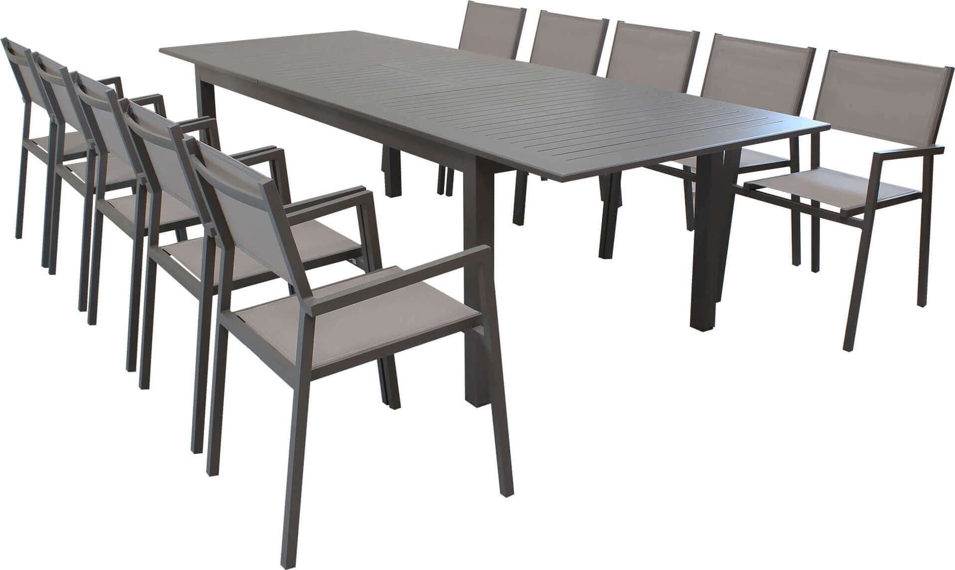 ARGENTUM---set-tavolo-da-giardino-allungabile-220/280x100-compreso-di-10-poltrone-in-alluminio-Taupe-Milani-Home