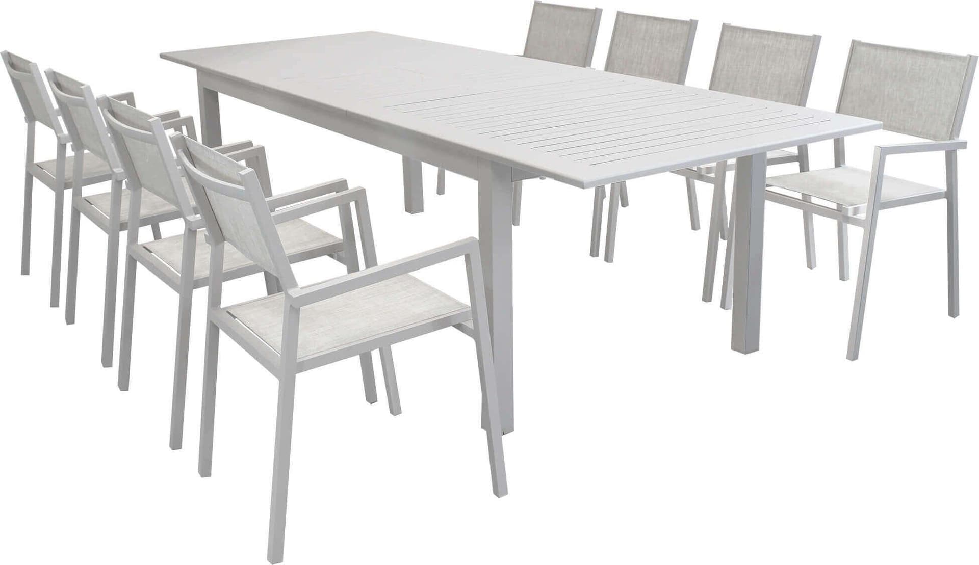 ARGENTUM---set-tavolo-da-giardino-allungabile-220/280x100-compreso-di-8-poltrone-in-alluminio-Tortora-Milani-Home