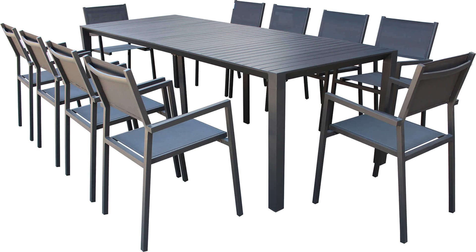 ARIZONA---set-tavolo-in-alluminio-cm-85-x-51,50/104/156/208/260-x-74-h-con-10-sedute-Antracite-Milani-Home