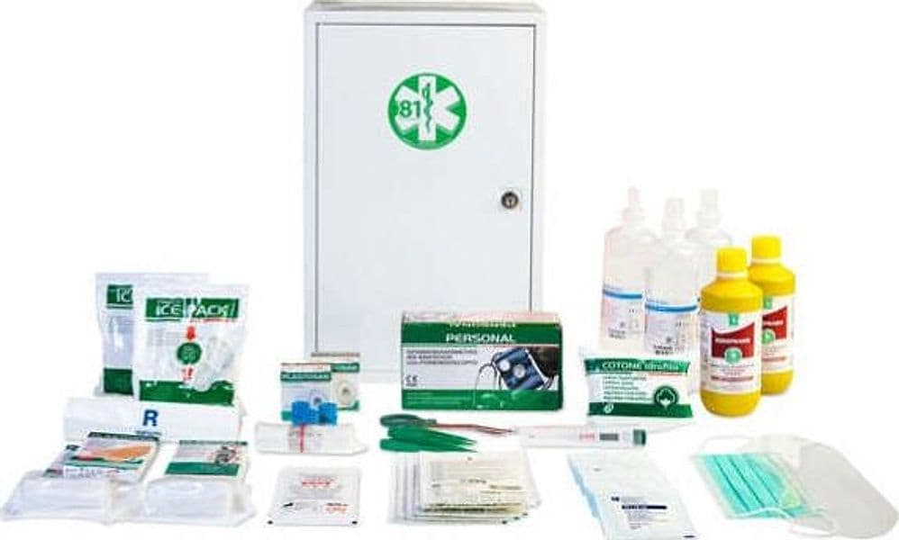 Armadietto di pronto soccorso 102-M - 46x30x14 cm - metallo - oltre 3 persone - bianco - PVS Salute e cura della persona/Prodotti per la medicazione/Pronto soccorso/Kit di pronto soccorso/Casa e lavoro Eurocartuccia - Pavullo, Commerciovirtuoso.it