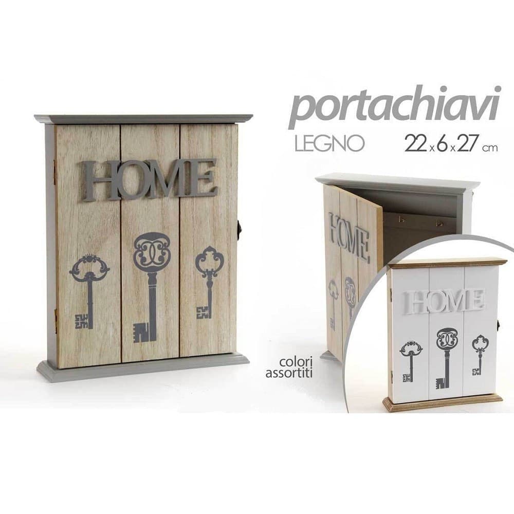 Armadietto Portachiavi Parete Appendino Home 22x6x27cm Shabby Chic Col Ass 765896 Casa e cucina/Arredamento/Ingresso/Portachiavi da parete Trade Shop italia - Napoli, Commerciovirtuoso.it