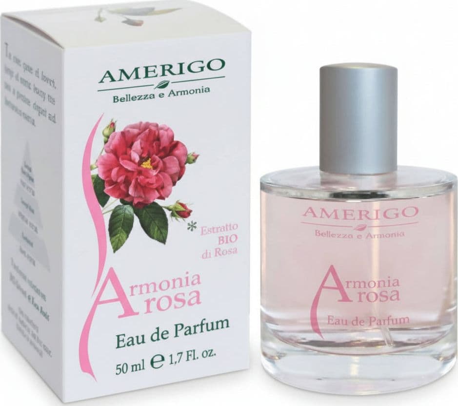 Armonia Rosa Eau De Parfum AMERIGO 50ml Profumo donna Alle Rose con estratti BIO Profumo donna Tiziana non solo gioielli - Civitanova Marche, Commerciovirtuoso.it