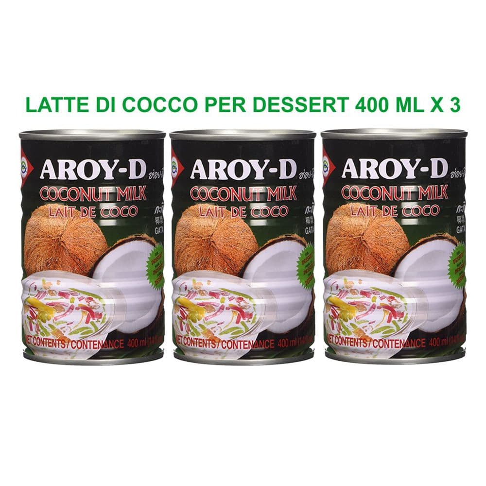 AROY-D COCONUT MILK FOR DESSERTS 400 ml MADE IN THAILAND in Latte e crema di cocco Agbon - Martinsicuro, commercioVirtuoso.it