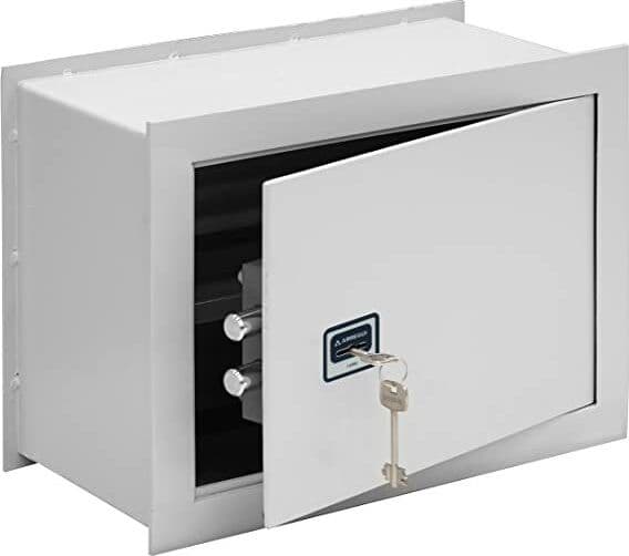 ARREGUI---CASSAFORTE-DA-INCASSO-A-MURO-CON-APERTURA-A-CHIAVE---COLORE-BIANCO