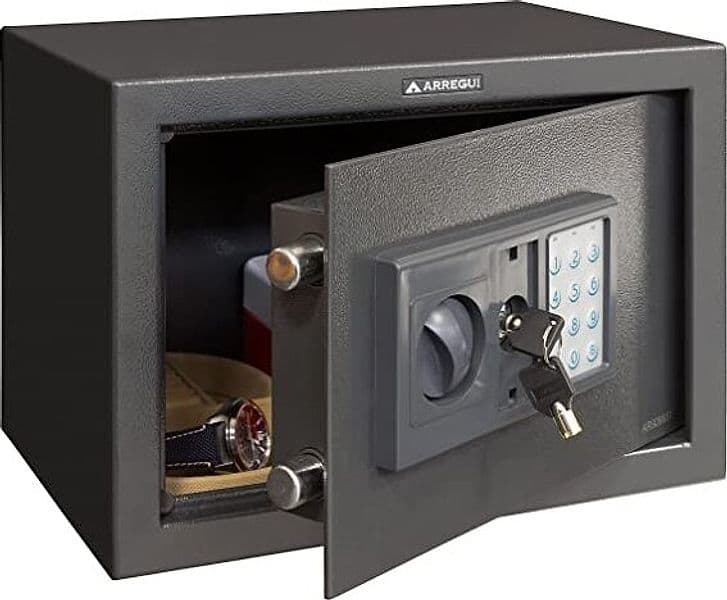 ARREGUI---CASSAFORTE-MOBILE-CON-SERRATURA-ELETTRONICA-25x35x25CM---COLORE-GRIGIO-SCURO