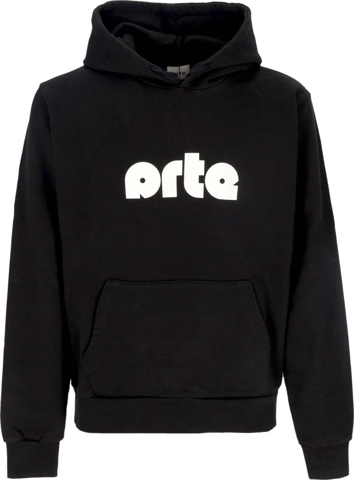 ARTE-Felpa-Leggera-Cappuccio-Uomo-Hannes-Bau-Logo-Hoodie-Black-da-uomo