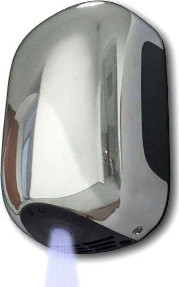 Asciugamani automatico Mini Zefiro - 23 8x15 6x9 9 cm - 900 W - ABS - cromato - Medial International Casa e cucina/Bagno/Accessori per il bagno/Asciugamani ad aria Eurocartuccia - Pavullo, Commerciovirtuoso.it