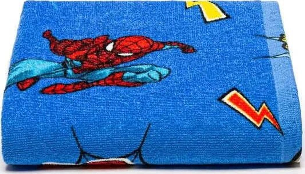 Asciugamano da bagno in spugna di cotone spiderman power - caleffi