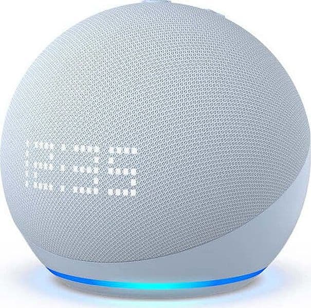 Assistente-Vocale-Amazon-Echo-Dot-5-Gen-con-Orologio---Tecnologia-Intelligente-al-Tuo-Servizio