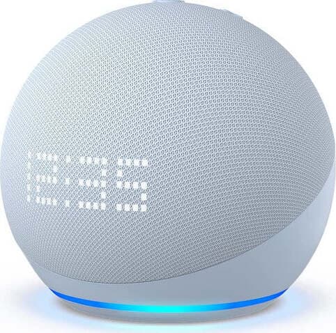 Assistente-Vocale-Amazon-Echo-Dot-5-Gen-con-Orologio---Tecnologia-Intelligente-al-Tuo-Servizio
