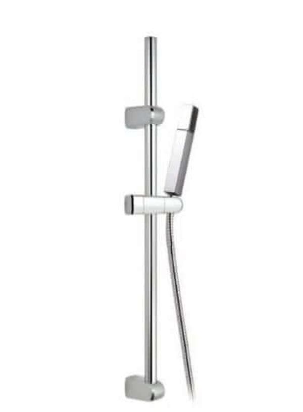 Asta Doccia Con Saliscendi In Ottone Cromato 60cm E Doccetta Moderna - W639E