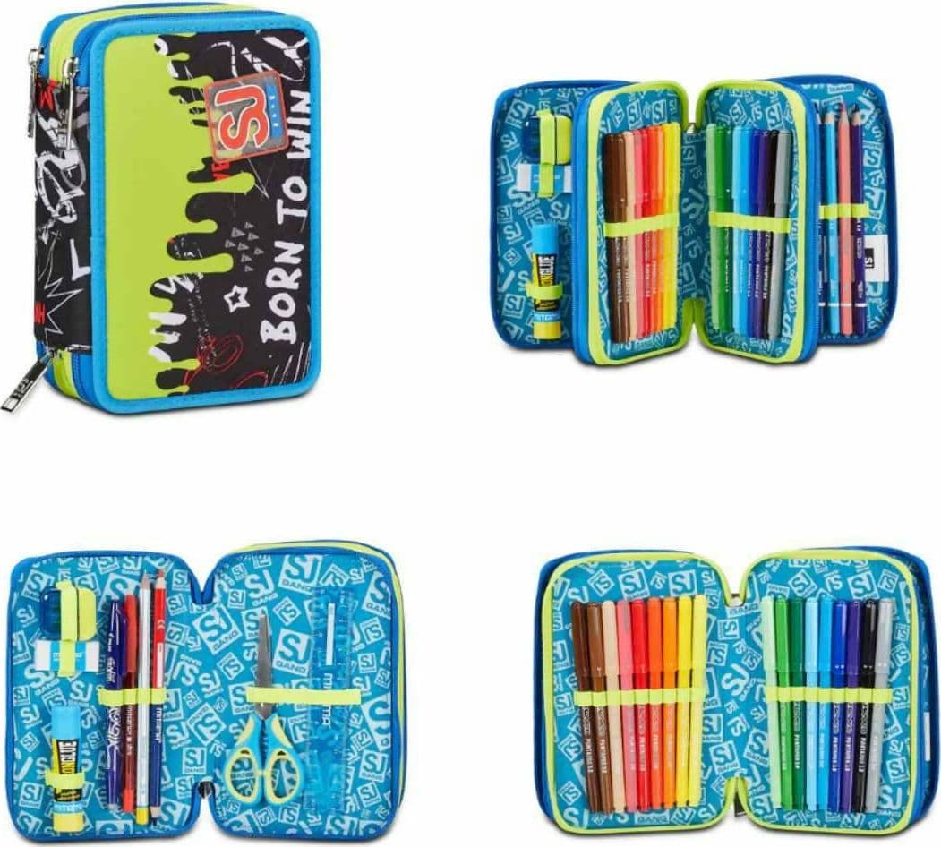 Astuccio 3 zip sj gang born to fun boy in Astucci Cartoleria Deja Vu - Crotone, commercioVirtuoso.it