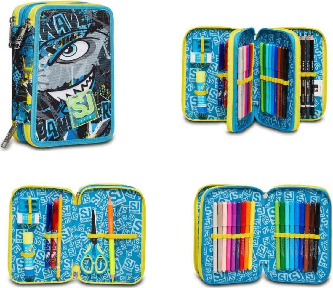 Astuccio 3 zip sj gang boy - sharken in Astucci Cartoleria Deja Vu - Crotone, commercioVirtuoso.it