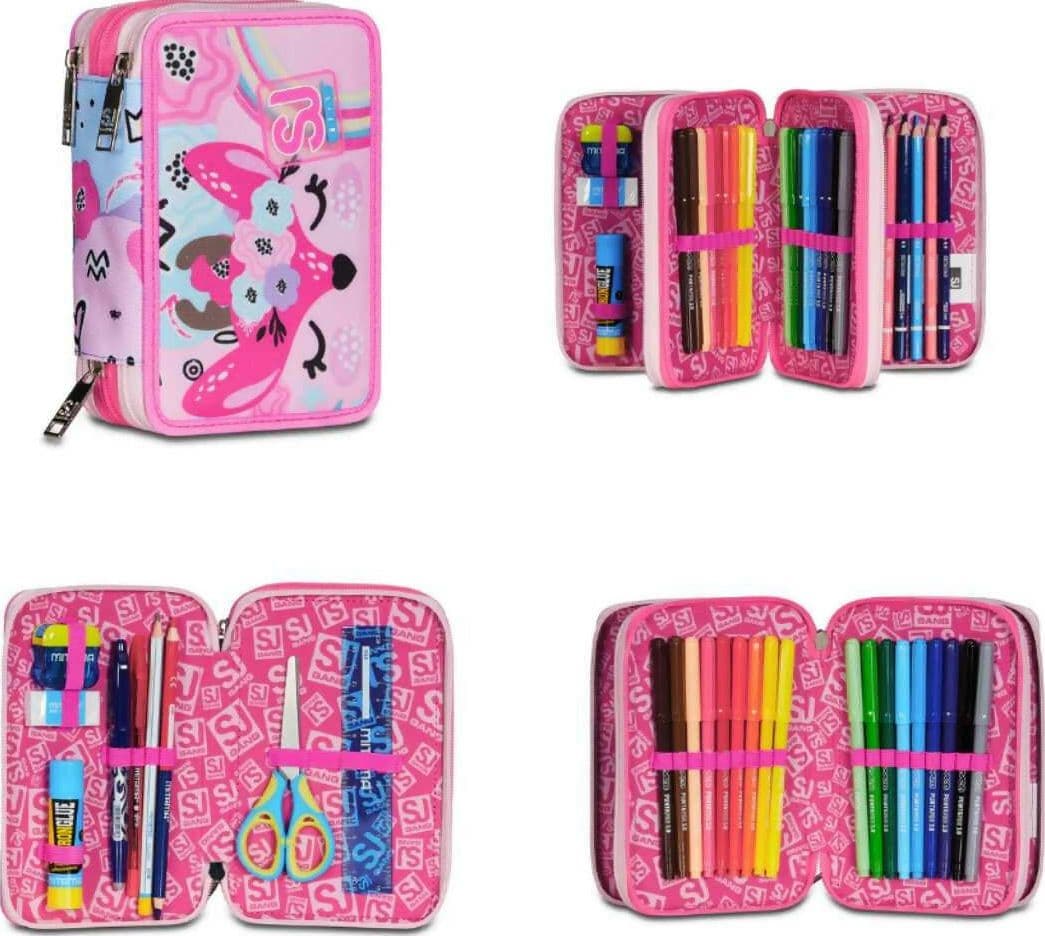 Astuccio 3 zip sj gang pinkhugs in Astucci Cartoleria Deja Vu - Crotone, commercioVirtuoso.it