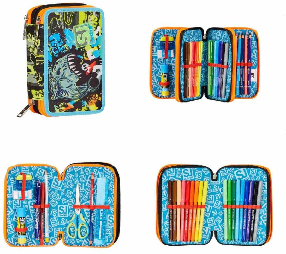Astuccio 3 zip sj gang rexme in Astucci Cartoleria Deja Vu - Crotone, commercioVirtuoso.it
