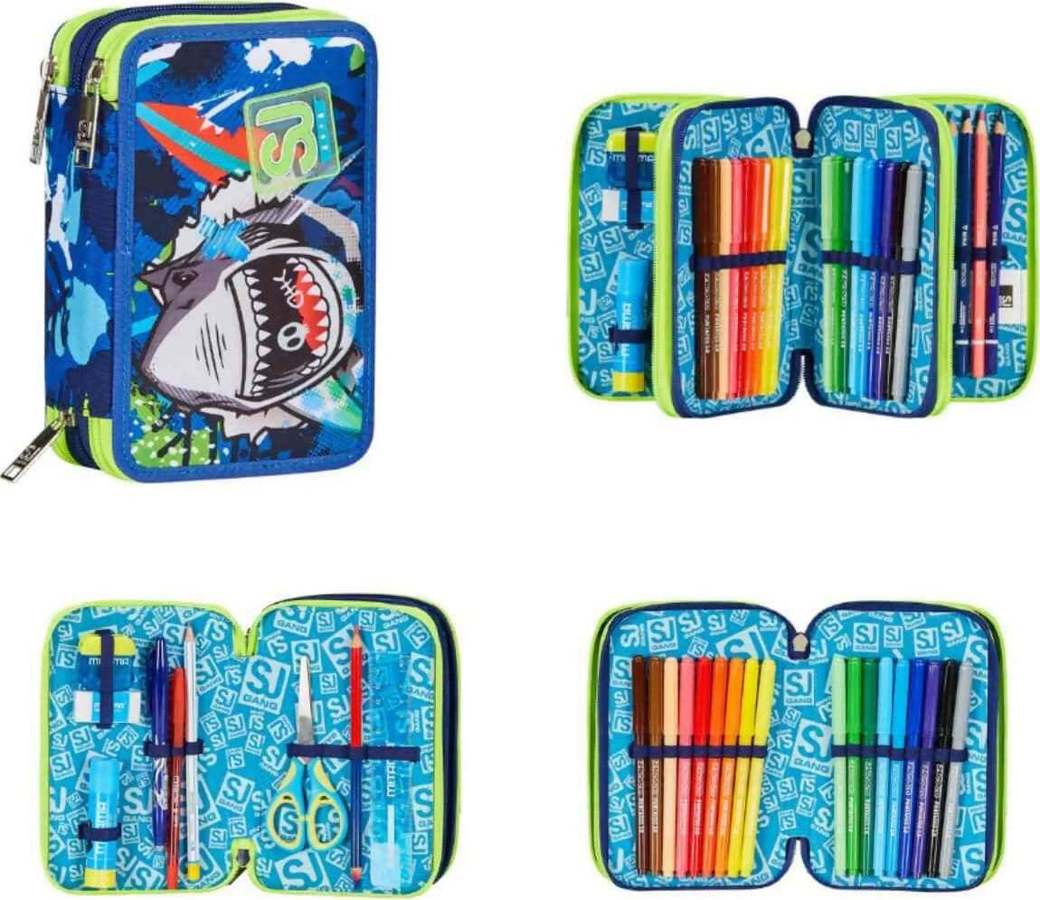 Astuccio 3 zip sj gang sharkstory in Astucci Cartoleria Deja Vu - Crotone, commercioVirtuoso.it