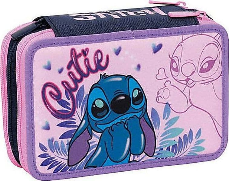 Astuccio completo 3 zip disney stitch e angel in Astucci Cartoleria Deja Vu - Crotone, commercioVirtuoso.it