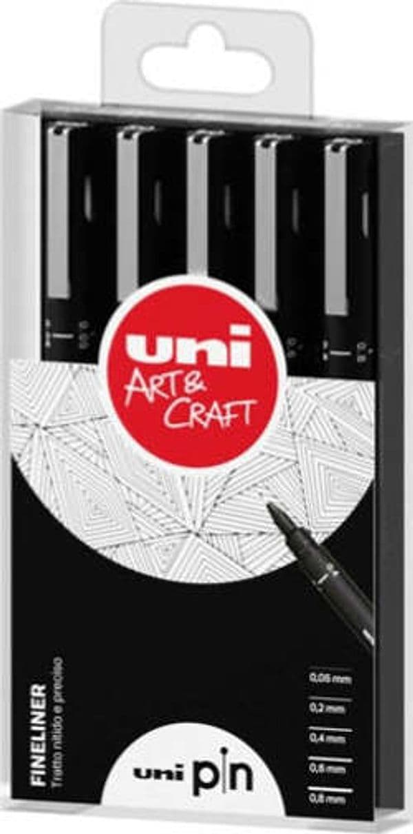 Astuccio Pin fineliner - nero - Uni Mitsubishi - conf. 5 pezzi Cancelleria e prodotti per ufficio/Penne matite scrittura e correzione/Penne e ricariche/Penne a punta porosa Eurocartuccia - Pavullo, Commerciovirtuoso.it