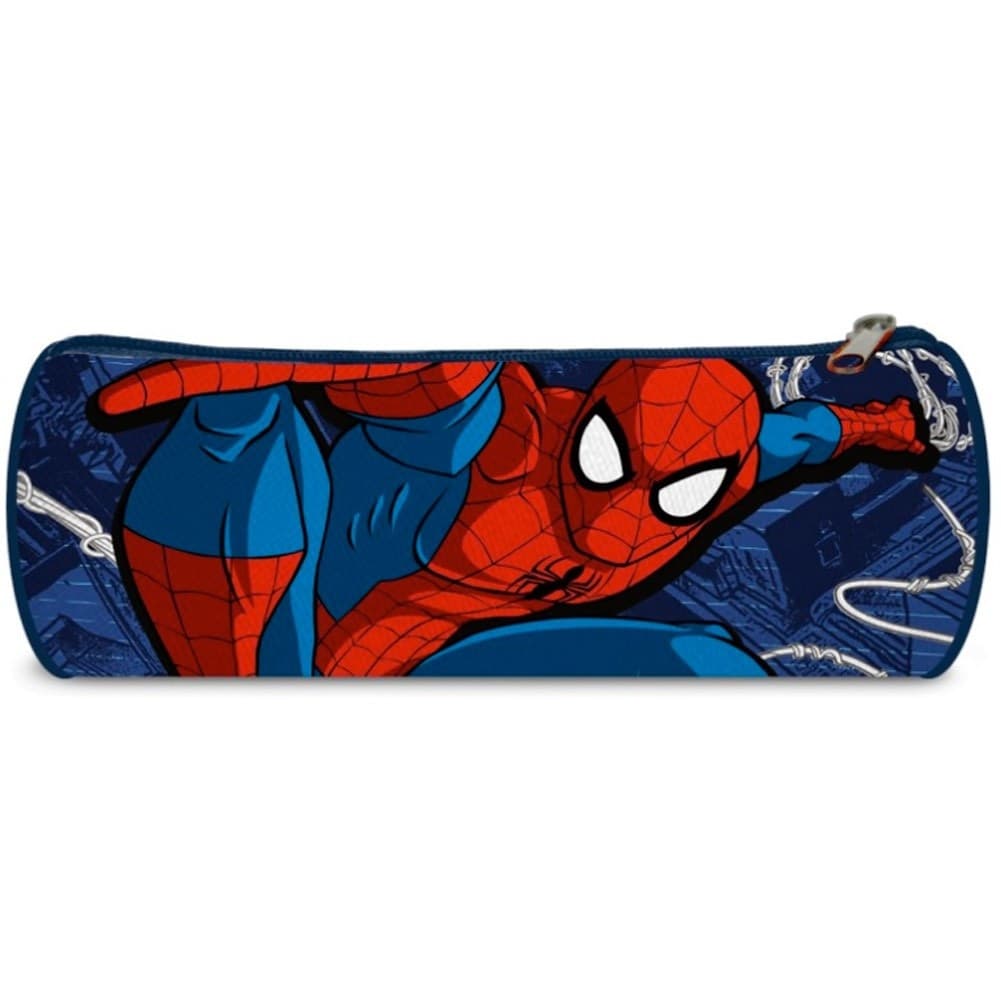 Astuccio-Tombolino-Spiderman-Uomo-Ragno-Marvel-Blu-Bambini-Scuola-Elementari