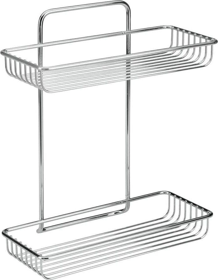 ATLANTIS---MENSOLA-RETTANGOLARE-A-2-LIVELLI-CROMATA-26-x-12-x-32-cm
