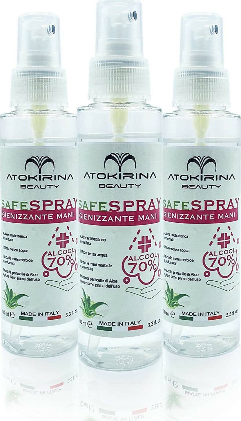 Atokirina Safespray Igienizzante Mani E Superfici 70% Alcool Con Aloe Vera Agisce Rapidamente Senza Risciacquo Antibatterico Protegge Da Virus E Batteri in Disinfettanti per le mani Cattac Shop - Roncadelle, commercioVirtuoso.it