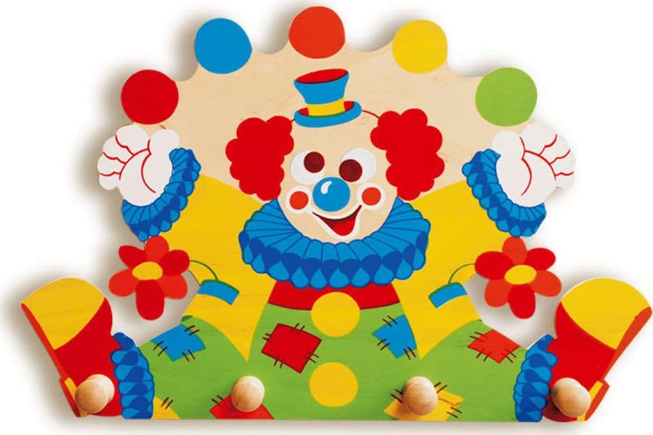Attaccapanni - Clown Giocoliere Da Muro per Cameretta Bambini Dida