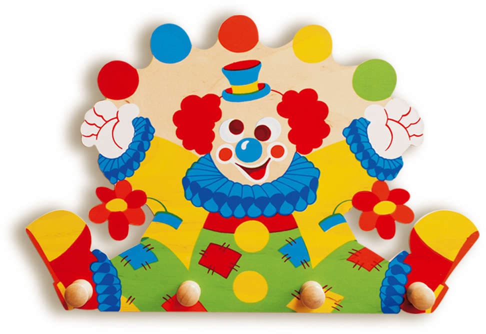 Attaccapanni - Clown Giocoliere Da Muro per Cameretta Bambini Dida in Appendiabiti e appendini Dida - Ragusa, commercioVirtuoso.it