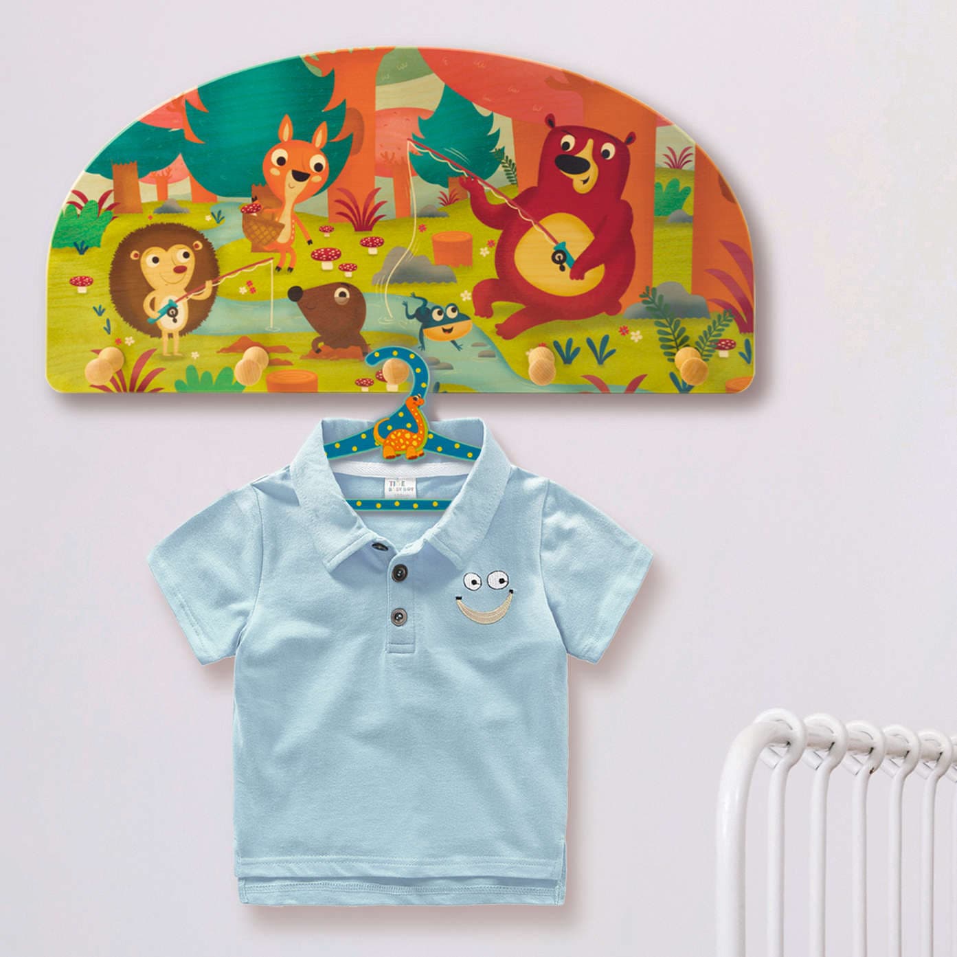 Attaccapanni - Pesca Nel Bosco Da Muro per Cameretta Bambini Dida in Attaccapanni e appendini Dida - Ragusa, commercioVirtuoso.it