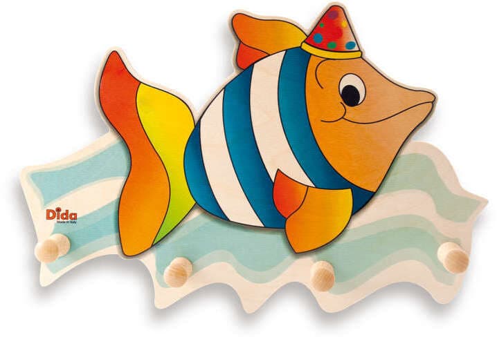 Attaccapanni - Pesce Da Muro per Cameretta Bambini Dida in Appendiabiti e appendini Dida - Ragusa, commercioVirtuoso.it