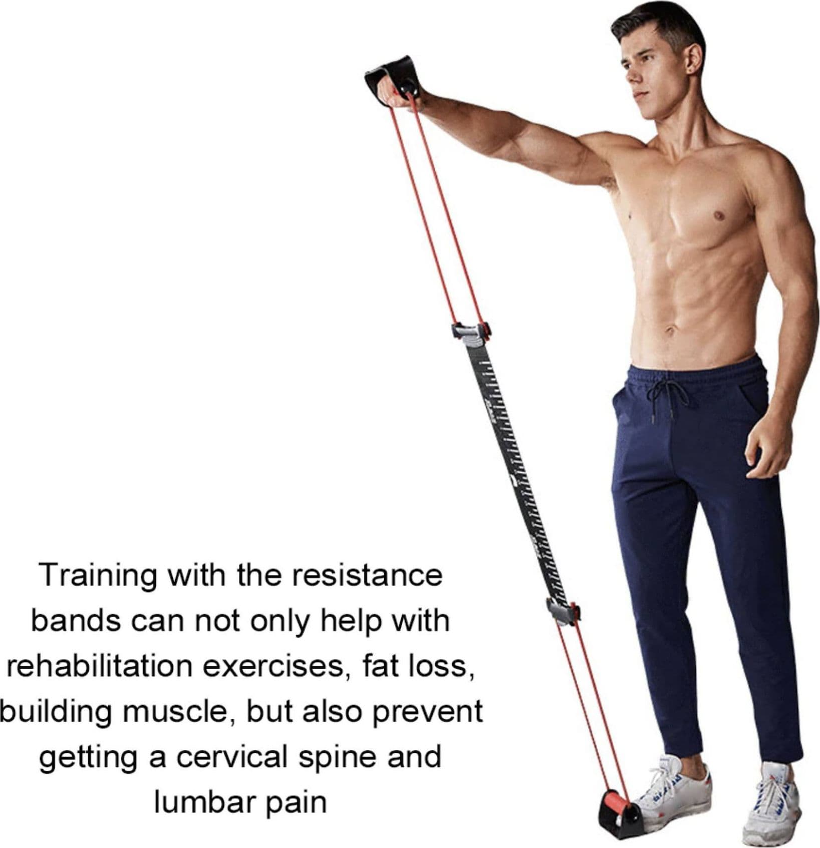 ATTREZZO PER ESERCIZI CON ELASTICO PUSH-UP MULTIFUNZIONALE ALLENAMENTO BRACCIA