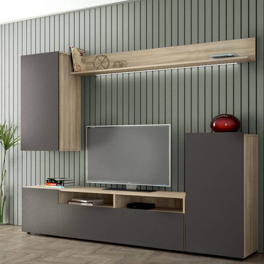 AURELIO---parete-attrezzata-soggiorno-210x36,5x170-h-Nero-Milani-Home