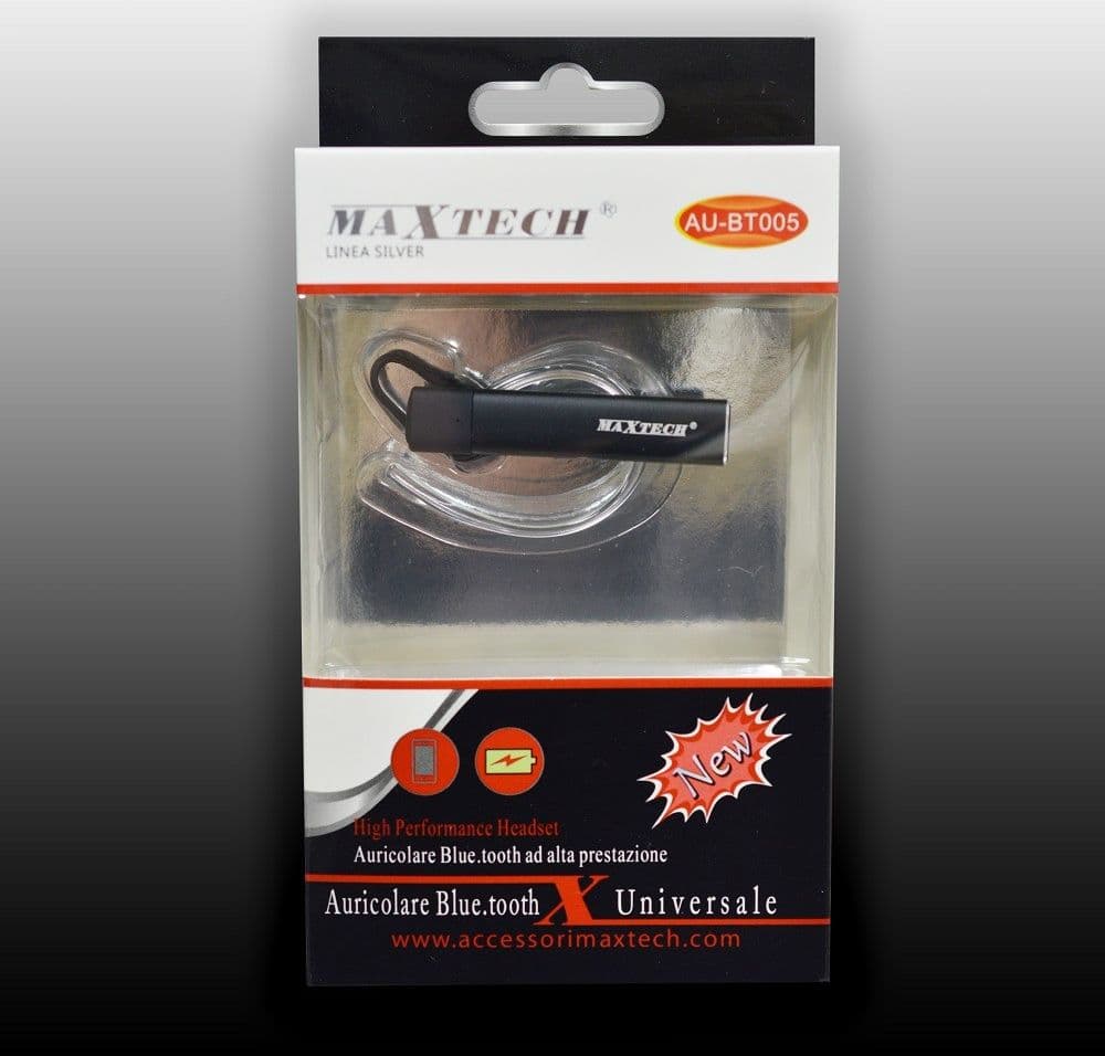 Auricolare Bluetooth Universale Ad Alta Prestazione Per Smartphone Maxtech Au-bt005 Cuffie e Auricolari Trade Shop italia - Napoli, Commerciovirtuoso.it