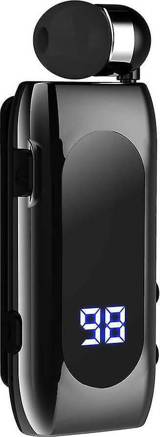 Auricolare Compatibile Bluetooth Cavo Retrattile V5.2 Auricolare Musicale Singolo In-ear Intelligente Con Display