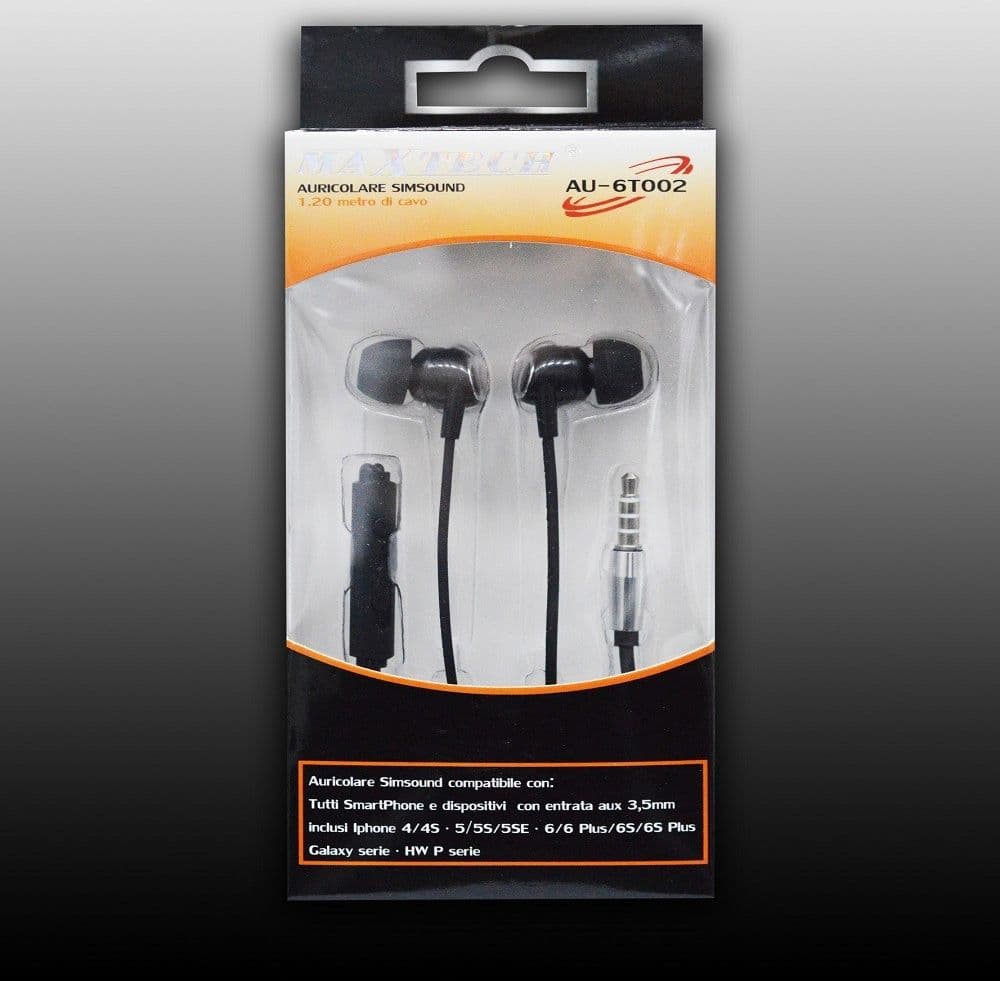 Auricolari-Cuffie-Musica-Con-Filo-Microfono-Per-Cellulari-Smartphone-Simsound-Maxtech-Au-6t002
