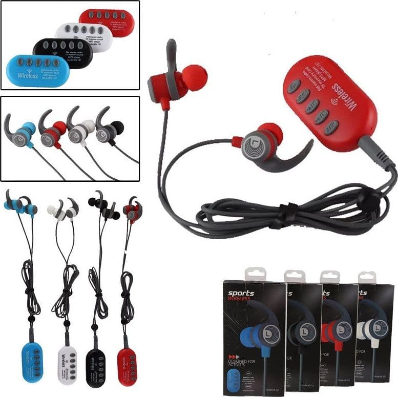 AURICOLARI CUFFIE WIRELESS SPORT BLUETOOTH SENZA FILI PER SMARTPHONE MICROSD Trade Shop italia - Napoli, Commerciovirtuoso.it