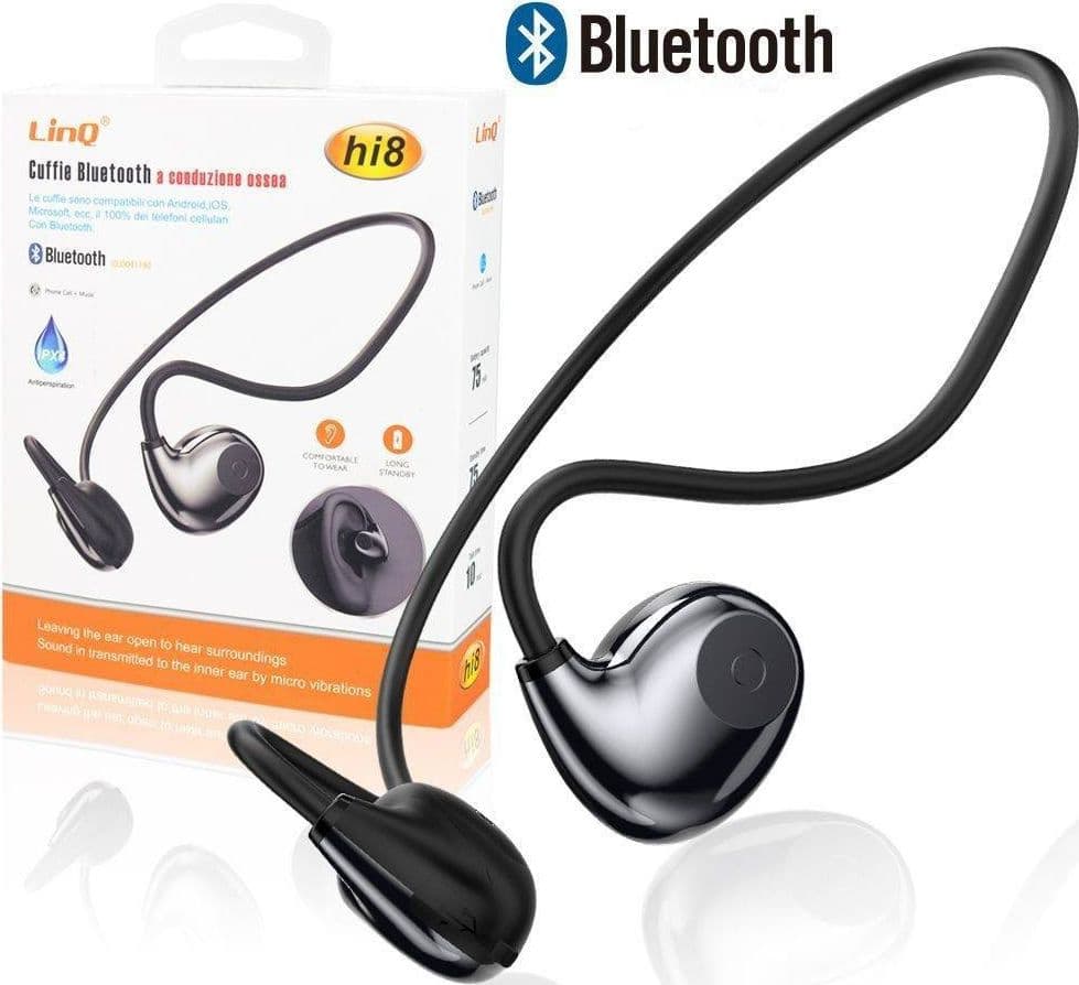 Auricolari Sportivi Conduzione Ossea Cuffie Bluetooth Senza Fili Hi8 Android Ios Elettronica/Cuffie auricolari e accessori/Cuffie/Cuffie In-Ear Trade Shop italia - Napoli, Commerciovirtuoso.it
