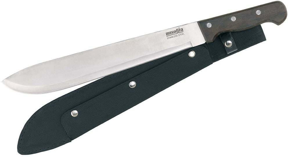 Ausonia - 28404 Machete Con Lama Teflonata Da 36 Cm E Manico Plastica Con Fodero In Nylon Appendibile Alla Cintura in Macete Ausonia - Maniago, commercioVirtuoso.it