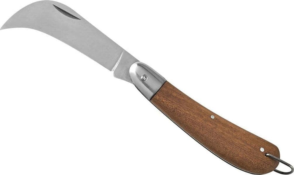 Ausonia - 33130 Coltello Tipo Roncola Chiudibile Da Innesto Cm 19 Con Manico Legno Sapelli Made In Italy in Coltelli da giardino Ausonia - Maniago, commercioVirtuoso.it