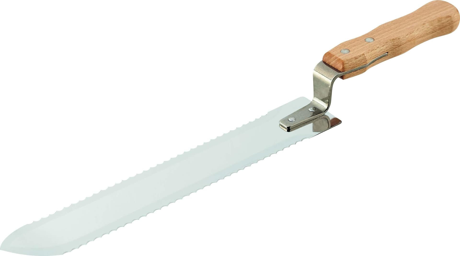 Ausonia - 33501 Coltello Per Apicoltore Professionale Con Punta Rialzata Estrattore Miele Lama Seghettata Ambo I Lati Coltello Per Apicoltura Cm 41 Manico Legno in Attrezzi Ausonia - Maniago, commercioVirtuoso.it