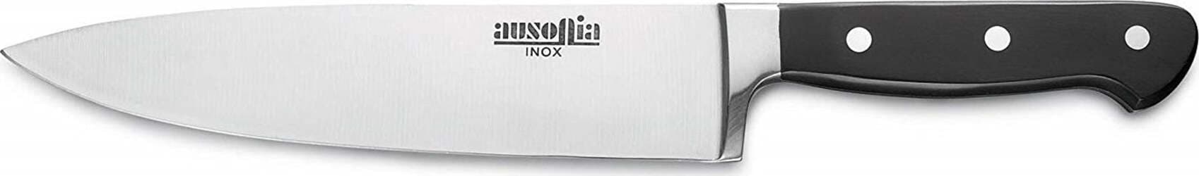 Ausonia---Coltello-forgiato-INOX-da-cucina-largo-manico-in-resina-acetilica-Cm-20