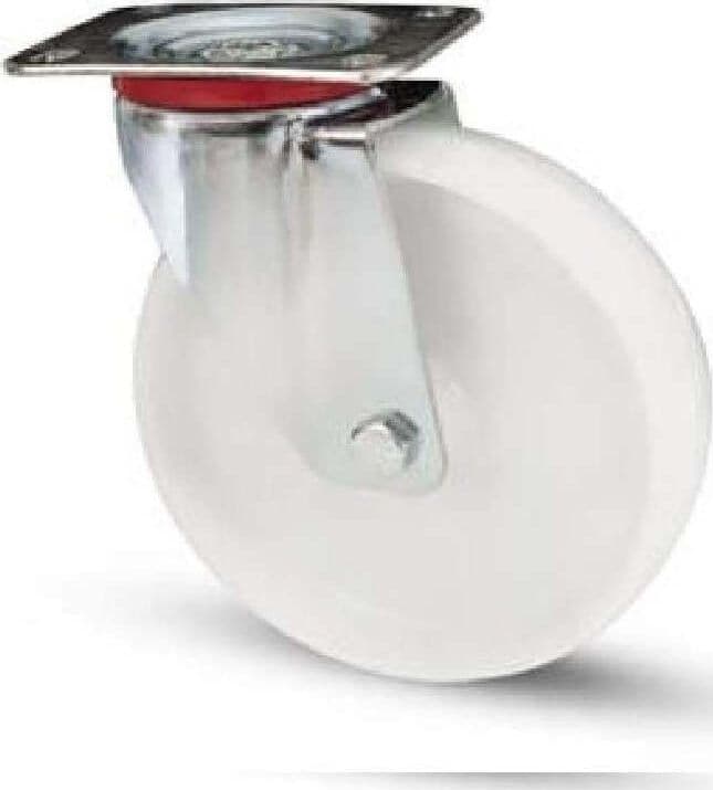 AVO---SUPPORTO-PIASTRA-GIREVOLE-CON-FORO-PASSANTE-E-RUOTA-IN-NYLON-DIAM.100X30-ART.-118BIS