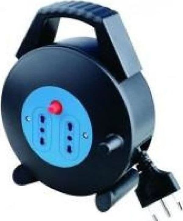 Avvolgicavo con sblocco mt. 5 con 2 prese bivalenti in Bobine per cavo Fatma - Giugliano in Campania, commercioVirtuoso.it