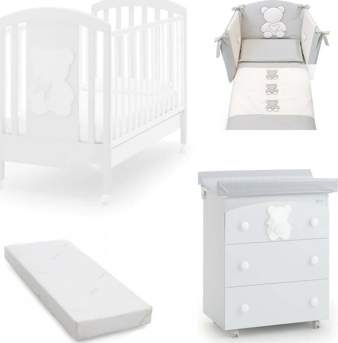 Azzurra Design Lettino Neonati Funky + Fasciatoio Bagnetto Vaschetta Anatomica + Completo Lettino Piumone + Materasso In Omaggio Casa e cucina/Arredamento/Cameretta bambini/Lettini per neonati e bambini/Lettini con sbarre Mondo Bimbo - Bagnara Calabra, Commerciovirtuoso.it